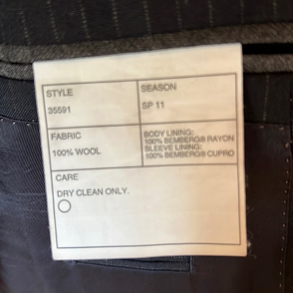 $425 J Crew Ludlow navy pinstripe blazer 42R 100% Wool Loro Piano - Picture 11 of 12